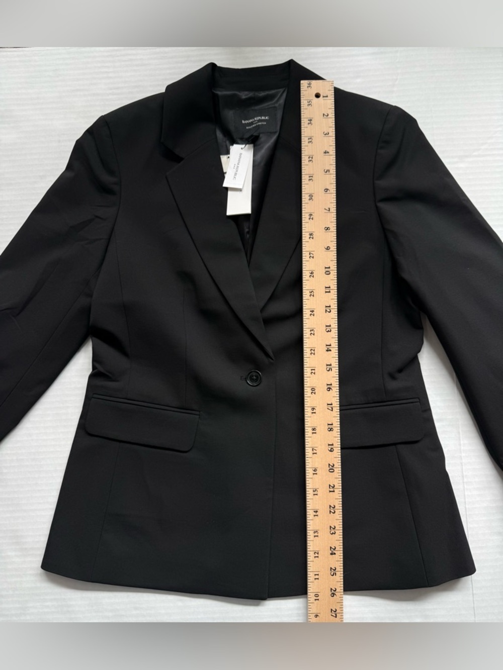 NWT Banana Republic Sculpted Stretch Blazer Black Size 4 - Picture 4 of 10
